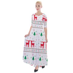 Christmas Half Sleeves Maxi Dress by saad11