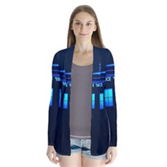 Blue Tardis Doctor Who Police Call Box Drape Collar Cardigan by Cendanart