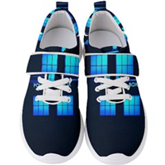 Blue Tardis Doctor Who Police Call Box Men s Velcro Strap Shoes by Cendanart