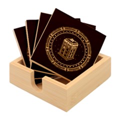 Doctor Who Bbc Tardis Bamboo Coaster Set by Cendanart