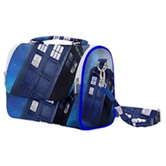 Tardis Doctor Who Space Blue Satchel Shoulder Bag by Cendanart