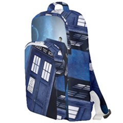 Tardis Doctor Who Space Blue Double Compartment Backpack by Cendanart