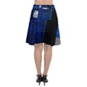 Stuck Tardis Beach Doctor Who Police Box Sci-fi Chiffon Wrap Front Skirt View2