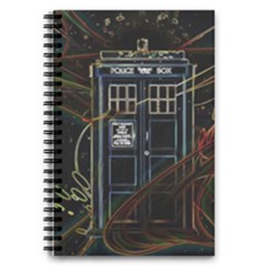 Tardis Doctor Who Magic Travel Macine Fantasy 5 5  X 8 5  Notebook by Cendanart