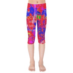 Doctor Who Dr Who Tardis Kids  Capri Leggings  by Cendanart