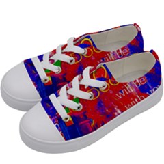 Doctor Who Dr Who Tardis Kids  Low Top Canvas Sneakers by Cendanart