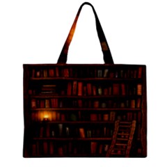 Books Library Zipper Mini Tote Bag by Ket1n9
