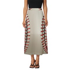 Baseball Classic Midi Chiffon Skirt by Ket1n9