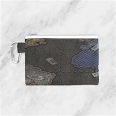 World Map Canvas Cosmetic Bag (small) by Ket1n9