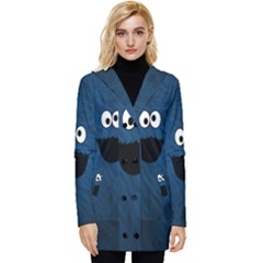 Funny Face Button Up Hooded Coat  by Ket1n9