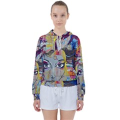 Graffiti Mural Street Art Painting Women s Tie Up Sweat by Ket1n9