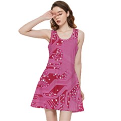 Pink Circuit Pattern Inside Out Racerback Dress by Ket1n9