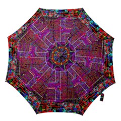 Technology Circuit Board Layout Pattern Hook Handle Umbrellas (small) by Ket1n9