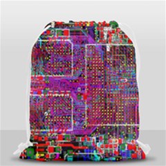 Technology Circuit Board Layout Pattern Drawstring Bag (small) by Ket1n9