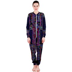 Cad Technology Circuit Board Layout Pattern Onepiece Jumpsuit (ladies) by Ket1n9