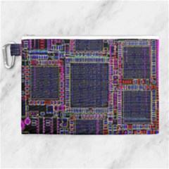 Cad Technology Circuit Board Layout Pattern Canvas Cosmetic Bag (xl) by Ket1n9