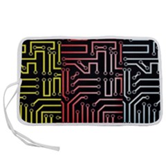 Circuit Board Seamless Patterns Set Pen Storage Case (m) by Ket1n9