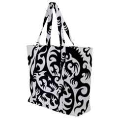 Ying Yang Tattoo Zip Up Canvas Bag by Ket1n9