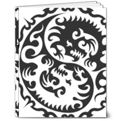 Ying Yang Tattoo 8  X 10  Hardcover Notebook by Ket1n9