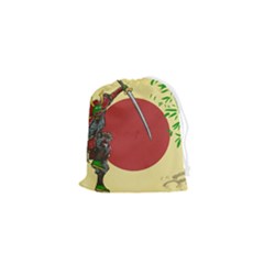 Meme Samurai Artwork Japaneses Drawstring Pouch (xs) by Cendanart