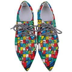 Snakes And Ladders Pointed Oxford Shoes by Ket1n9
