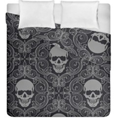 Dark Horror Skulls Pattern Duvet Cover Double Side (king Size) by Ket1n9