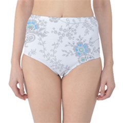 Traditional Art Batik Flower Pattern Classic High-waist Bikini Bottoms by Ket1n9