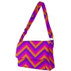 Chevron Full Print Messenger Bag (l) by Ket1n9