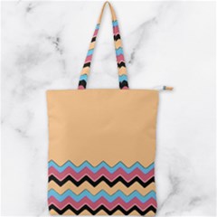 Chevrons Patterns Colorful Stripes Double Zip Up Tote Bag by Ket1n9