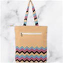 Chevrons Patterns Colorful Stripes Double Zip Up Tote Bag View2