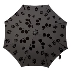 Dog Foodprint Paw Prints Seamless Background And Pattern Hook Handle Umbrellas (medium) by Ket1n9