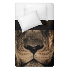 African Lion Mane Close Eyes Duvet Cover Double Side (single Size) by Ket1n9