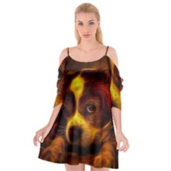 Cute 3d Dog Cutout Spaghetti Strap Chiffon Dress by Ket1n9