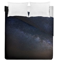 Cosmos Dark Hd Wallpaper Milky Way Duvet Cover Double Side (queen Size) by Ket1n9