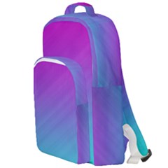 Background Pink Blue Gradient Double Compartment Backpack by Ket1n9