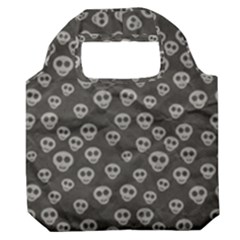 Skull Halloween Background Texture Premium Foldable Grocery Recycle Bag by Ket1n9