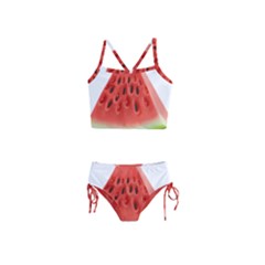 Seamless Background With Watermelon Slices Girls  Tankini Swimsuit by Ket1n9
