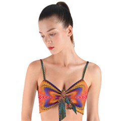 Casanova Abstract Art-colors Cool Druffix Flower Freaky Trippy Woven Tie Front Bralet by Ket1n9