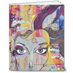 Graffiti Mural Street Art Painting 8  X 10  Hardcover Notebook by Ket1n9