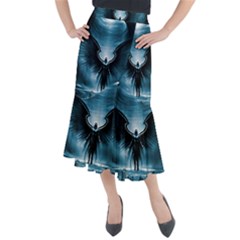 Rising Angel Fantasy Midi Mermaid Skirt by Ket1n9