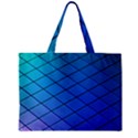 Blue Pattern Plain Cartoon Zipper Mini Tote Bag View2