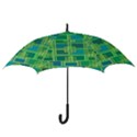Green Abstract Geometric Hook Handle Umbrellas (Medium) View3
