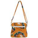 Seamless Pattern With Taco Zipper Messenger Bag View3