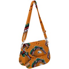 Seamless Pattern With Taco Saddle Handbag by Ket1n9