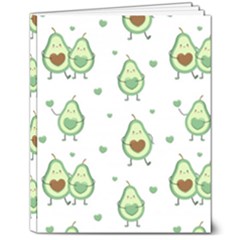 Cute Seamless Pattern With Avocado Lovers 8  X 10  Hardcover Notebook by Ket1n9