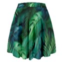 Tropical Green Leaves Background High Waist Skirt View2