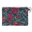 Vintage Flash Tattoos Designs Seamless Pattern Canvas Cosmetic Bag (XL) View2