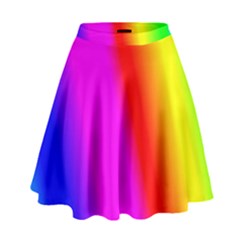 Multi Color Rainbow Background High Waist Skirt by Hannah976