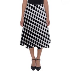Background-wallpaper-texture-lines Dot Dots Black White Perfect Length Midi Skirt by Hannah976