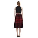 Black And Red Backgrounds A-Line Full Circle Midi Skirt With Pocket View4